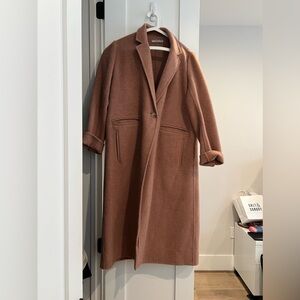 Vince Rose Classic Wool-Blend Straight Coat